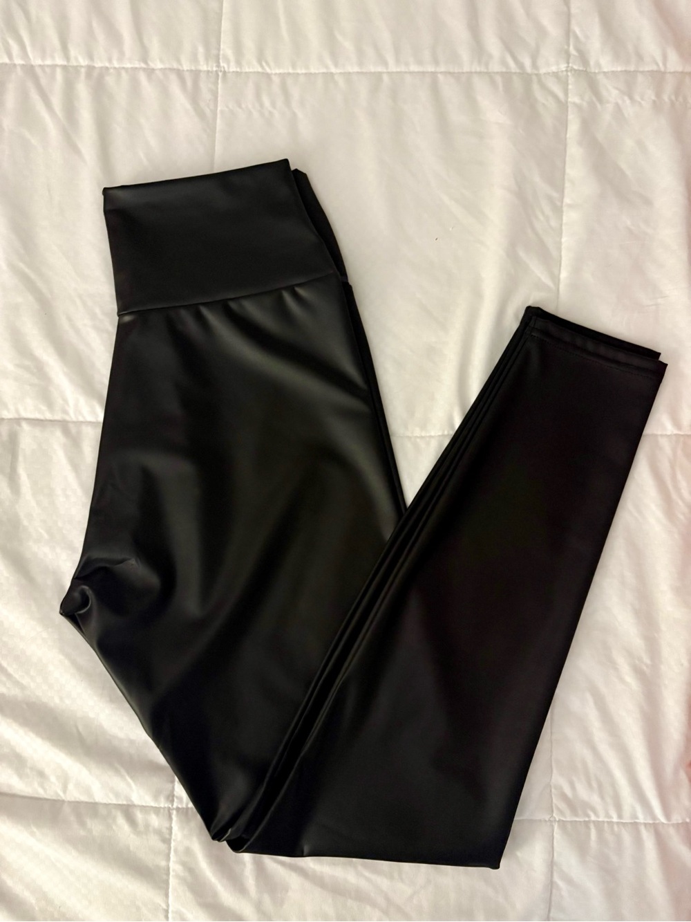 Black Faux Leather Pants Leggings Size Medium